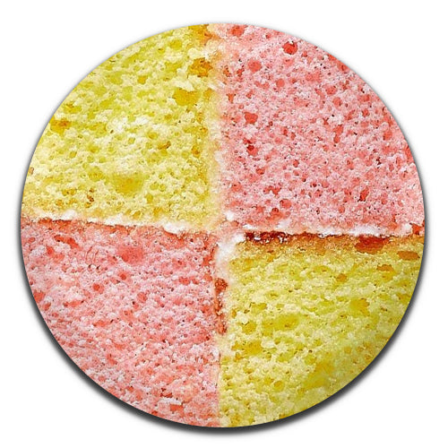 Battenberg Cake Novelty 25mm / 1 Inch D-pin Button Badge