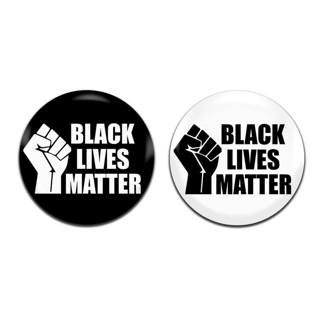 Black Lives Matter 25mm / 1 Inch D-Pin Button Badges (2x Set)