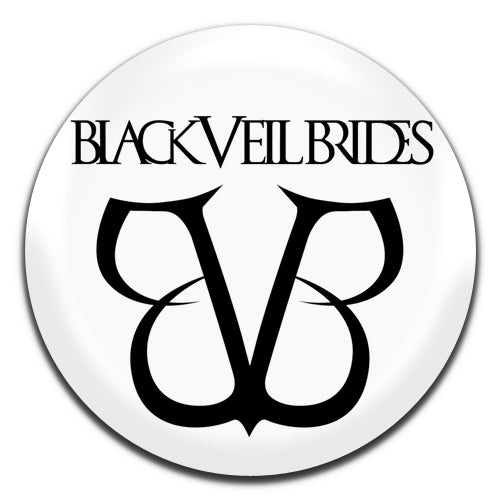 Black Veil Brides Heavy Metal Glam Rock Band 00's White 25mm / 1 Inch D-pin Button Badge