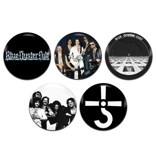 Blue Oyster Cult Rock Metal Prog Band 70's 25mm / 1 Inch D-Pin Button Badges (5x Set)
