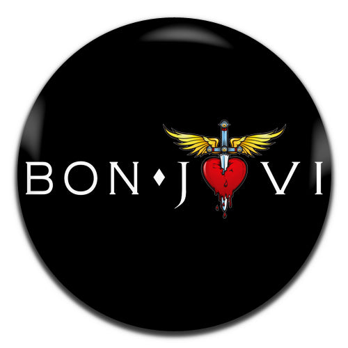 Bon Jovi Heavy Rock Glam Metal Band 80's 90's 25mm / 1 Inch D-pin Button Badge