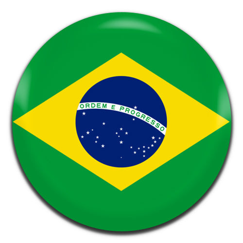 Brazil Flag 25mm / 1 Inch D-pin Button Badge