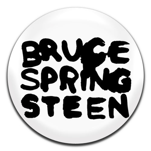 Bruce Springsteen Rock Americana Folk Singer 70's White 25mm / 1 Inch D-pin Button Badge