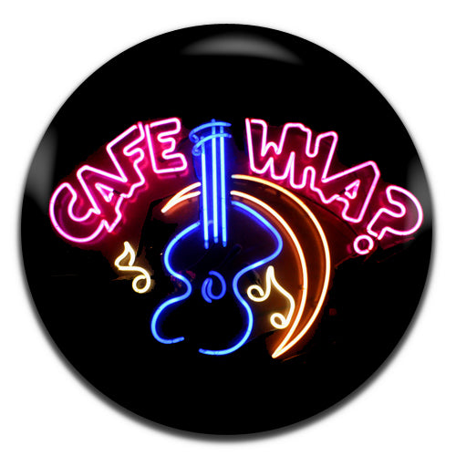 Cafe Wha Retro New York Folk Rock Venue 60's 25mm / 1 Inch D-pin Button Badge