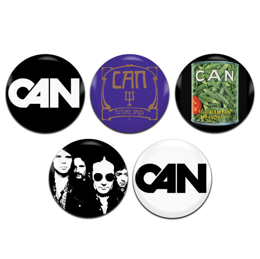 Can Krautrock Band Psychedelic 70's 25mm / 1 Inch D-Pin Button Badges (5x Set)