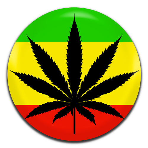 Cannabis Leaf Weed Rasta Flag 25mm / 1 Inch D-pin Button Badge