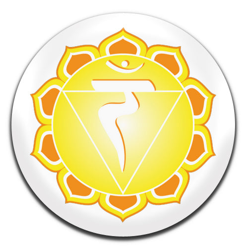 Chakra Solar Plexus Hinduism Buddhism Energy Ancient Meditation 25mm / 1 Inch D-pin Button Badge