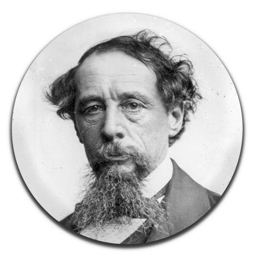 Charles Dickens Writer Classic Literature 1800's 25mm / 1 Inch D-pin Button Badge