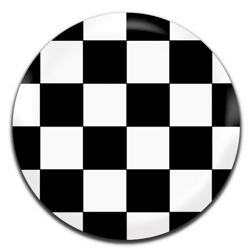 Check Checkerboard Black White Chess Masonic 25mm / 1 Inch D-pin Button Badge
