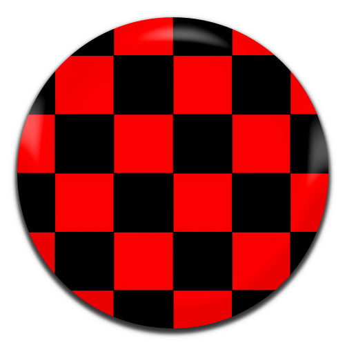 Check Checkerboard Red Black Chess Masonic 25mm / 1 Inch D-pin Button Badge