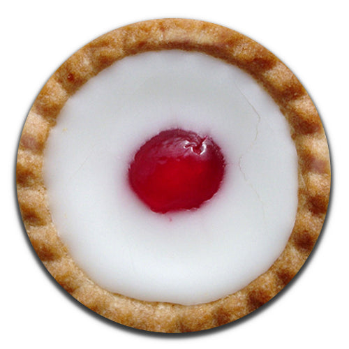 Cherry Bakewell Cake Novelty 25mm / 1 Inch D-pin Button Badge