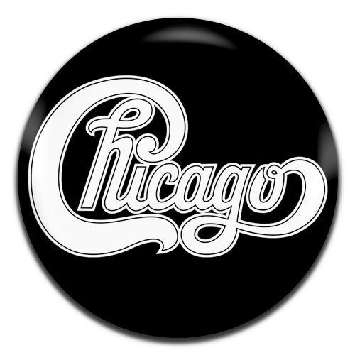 Chicago Rock Band Pop 70's Black 25mm / 1 Inch D-pin Button Badge