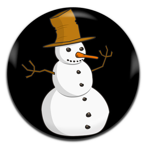 Christmas Snowman 25mm / 1 Inch D-pin Button Badge