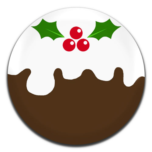 Christmas Pudding 25mm / 1 Inch D-pin Button Badge