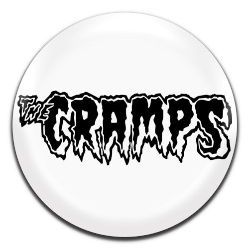 The Cramps White Punk Rock Goth 70's 80's 25mm / 1 Inch D-pin Button Badge