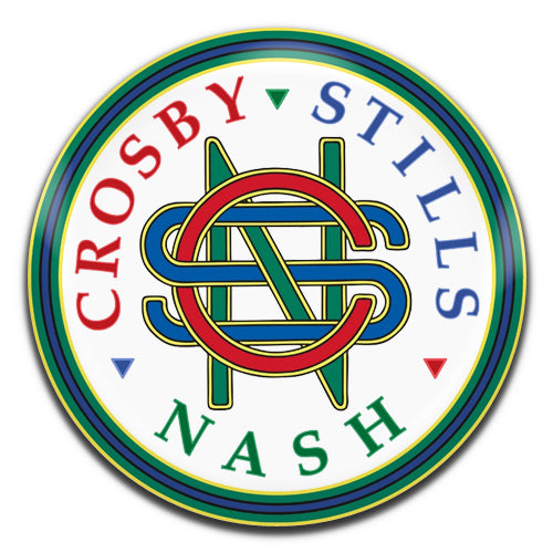 Crosby, Stills & Nash Folk Rock Country Pop Band 60's 70's Logo 25mm / 1 Inch D-pin Button Badge