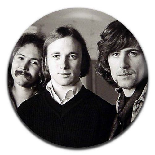 Crosby, Stills & Nash Folk Rock Country Pop Band 60's 70's Black & White 25mm / 1 Inch D-pin Button Badge