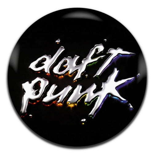 Daft Punk Silver Electronic French House Synth Pop Dance Rock Band 90's 00's 25mm / 1 Inch D-pin Button Badge