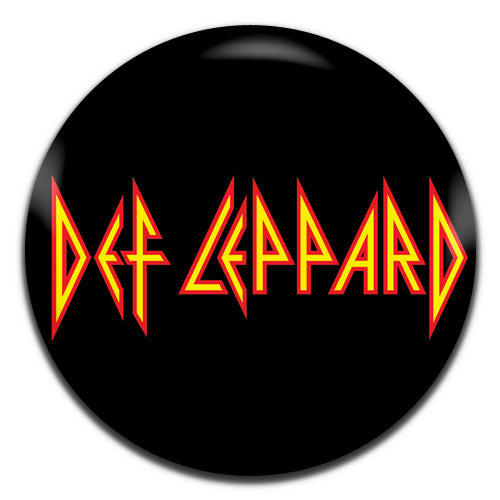 Def Leppard Black Heavy Rock Glam Metal Band 70's 80's  25mm / 1 Inch D-pin Button Badge