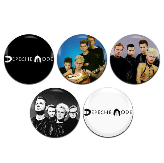 Depeche Mode Synth Pop New Wave Pop Rock Band 80's 25mm / 1 Inch D-Pin Button Badges (5x Set)