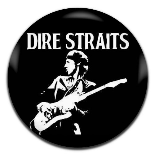 Dire Straits Rock Pop Blues Band 70's 80's Black  25mm / 1 Inch D-pin Button Badge