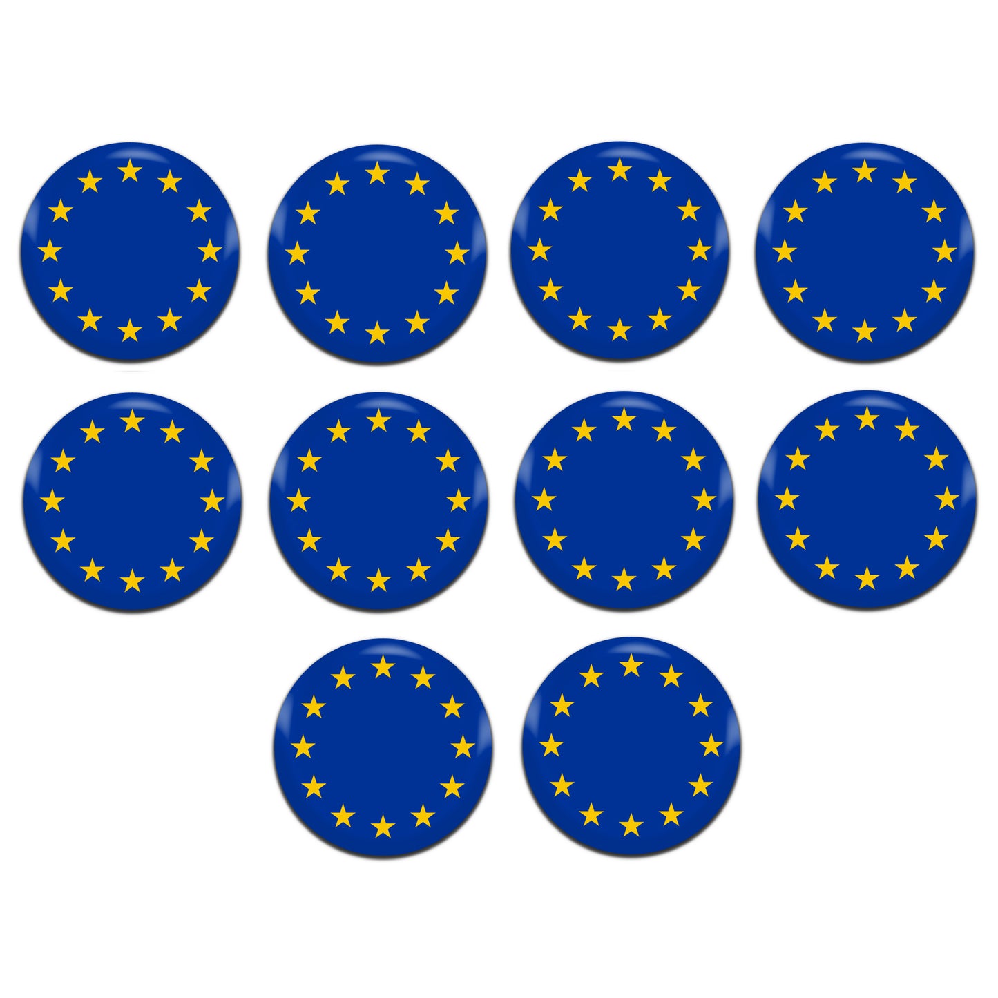 EU Flag Remain Brexit Politics 25mm / 1 Inch D-Pin Button Badges (10x Set)