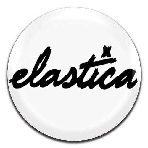 Elastica White 25mm / 1 Inch D-pin Button Badge