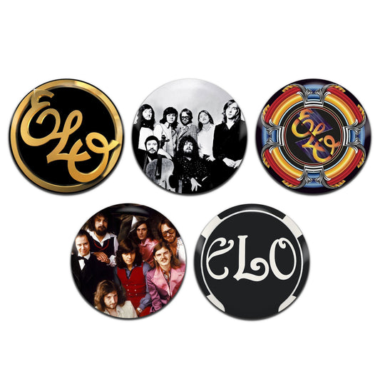 Electric Light Orchestra ELO 25mm / 1 Inch D-Pin Button Badges (5x Set)