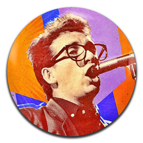 Elvis Costello New Wave Pop Rock Punk Singer 70's 80's Colour 25mm / 1 Inch D-pin Button Badge