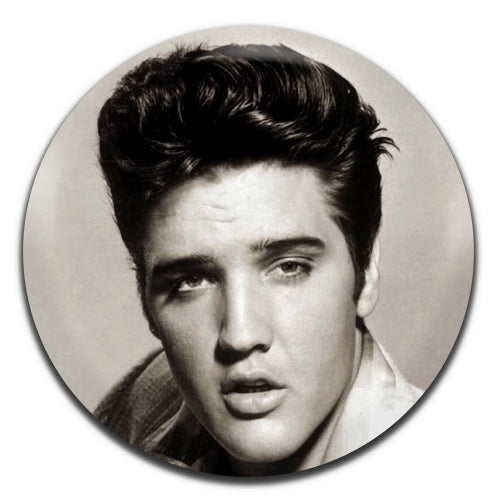 Elvis Presley Rock and Roll Country Singer 50's 60's Black & White 25mm / 1 Inch D-pin Button Badge