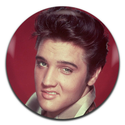 Elvis Presley Rock and Roll Country Singer 50's 60's Red 25mm / 1 Inch D-pin Button Badge