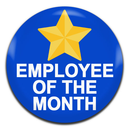 Employee Of The Month Blue 25mm / 1 Inch D-pin Button Badge