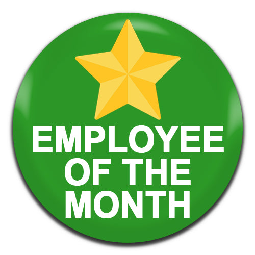 Employee Of The Month Green 25mm / 1 Inch D-pin Button Badge