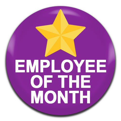 Employee Of The Month Purple 25mm / 1 Inch D-pin Button Badge