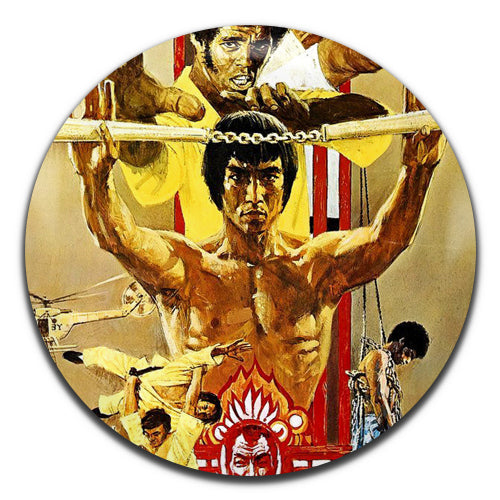 Enter The Dragon Movie Martial Arts Action Film Bruce Lee 70's 25mm / 1 Inch D-pin Button Badge