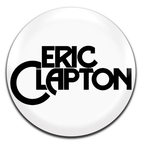 Eric Clapton Blues Rock Singer Guitarist Logo White 25mm / 1 Inch D-pin Button Badge