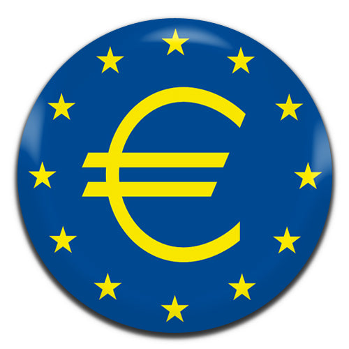 Euro Symbol Politics 25mm / 1 Inch D-pin Button Badge