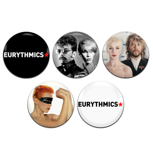 Eurythmics Synth Pop New Wave Pop 80's 25mm / 1 Inch D-Pin Button Badges (5x Set)