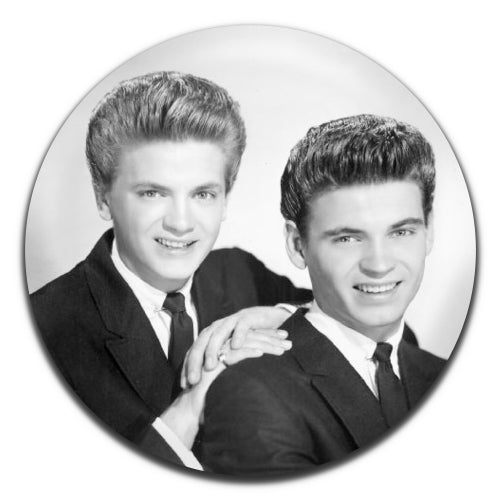 Everly Brothers Black & White Rock And Roll 50's 60's 25mm / 1 Inch D-pin Button Badge