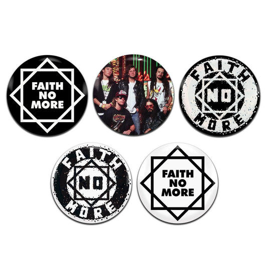 Faith No More Rock Grunge Metal Band 80's 90's 25mm / 1 Inch D-Pin Button Badges (5x Set)