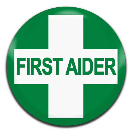 First Aider 25mm / 1 Inch D-pin Button Badge