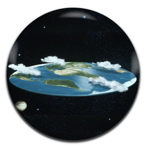 Flat Earth Conspiracy Theory 25mm / 1 Inch D-pin Button Badge