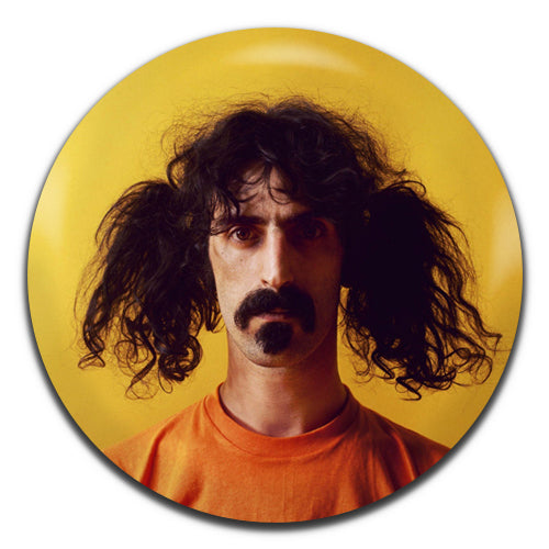 Frank Zappa Yellow Psychedelic Rock 60's 25mm / 1 Inch D-pin Button Badge