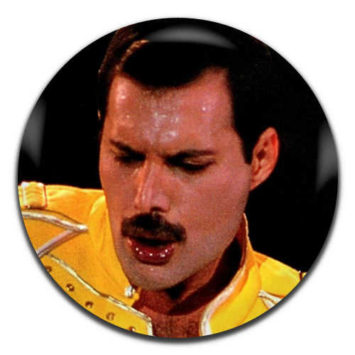 Freddie Mercury Yellow Jacket Rock Glam Pop Singer 70's 80's 25mm / 1 Inch D-pin Button Badge