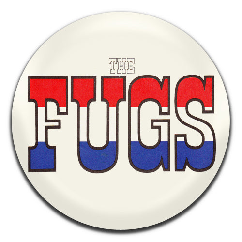 The Fugs White Psychedelic Rock Folk 60's 25mm / 1 Inch D-pin Button Badge