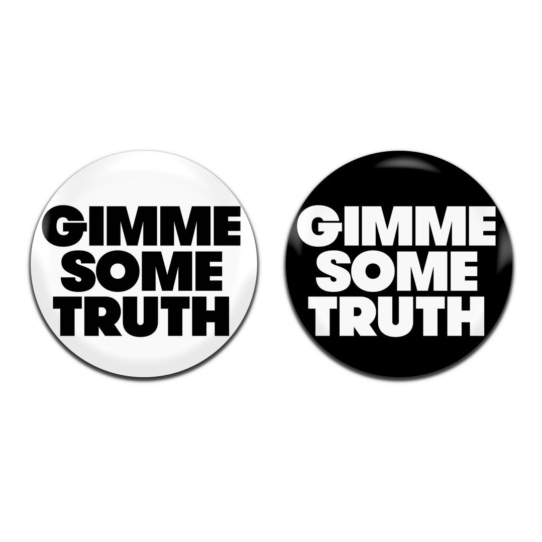Gimmie Some Truth John Lennon 25mm / 1 Inch D-Pin Button Badges (2x Set)