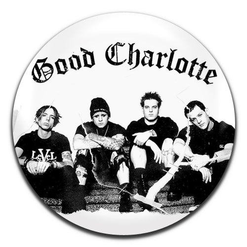 Good Charlotte White Alternative Rock Pop Punk Band 00's 25mm / 1 Inch D-pin Button Badge