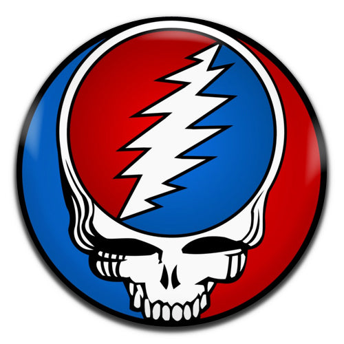 The Grateful Dead Lightning Skull Psychedelic Rock Country Blues 60's 70's 25mm / 1 Inch D-pin Button Badge