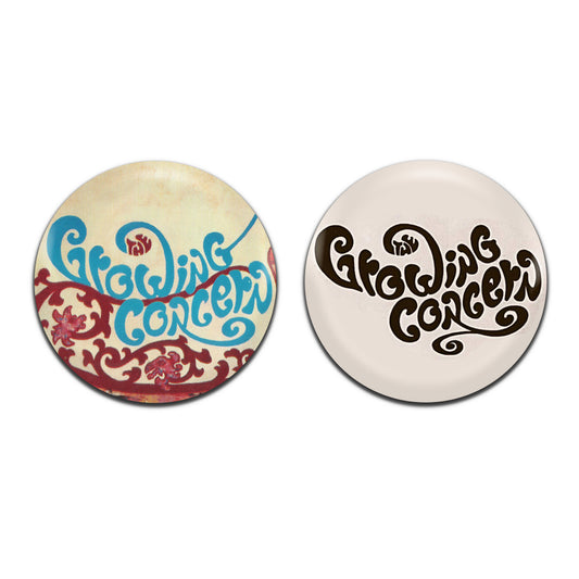 Growing Concern Psychedelic Rock Band 60's 25mm / 1 Inch D-Pin Button Badges (2x Set)