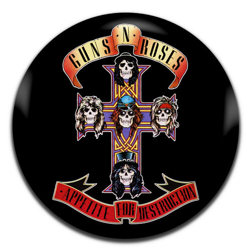 Guns N Roses Appetite For Destruction Heavy Rock Band Metal 80's 25mm / 1 Inch D-pin Button Badge